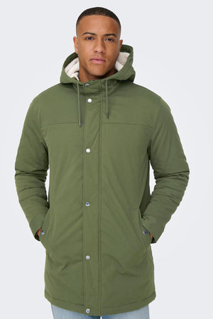 Only & Sons Regular Fit Kapüşonlu Erkek Parka 22025690 Olive