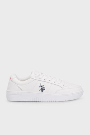 U.S. Polo Assn Hakiki Deri Sneaker Erkek Ayakkabı VASILY LT 3PR BEYAZ