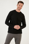 Buratti % 100 Pamuklu Bisiklet Yaka Regular Fit Erkek Sweat 5905503 SİYAH