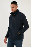 Buratti Su İtici Slim Fit Dik Yaka Softshell İnce Erkek Mont 649003 LACİVERT