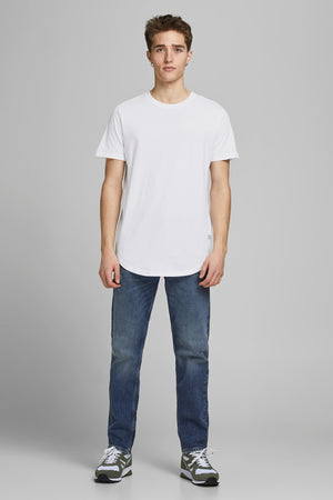 Jack & Jones Essentials Organik Pamuklu Regular Fit Bisiklet Yaka Erkek T Shirt 12113648 BEYAZ