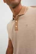 Jack & Jones Premium Pamuklu Regular Fit Düğmeli Erkek Polo T Shirt 12169064 BEJ