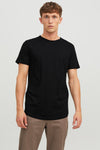 Jack & Jones Essentials Jjebasher Pamuklu Bisiklet Yaka Erkek T Shirt 12182498 SİYAH