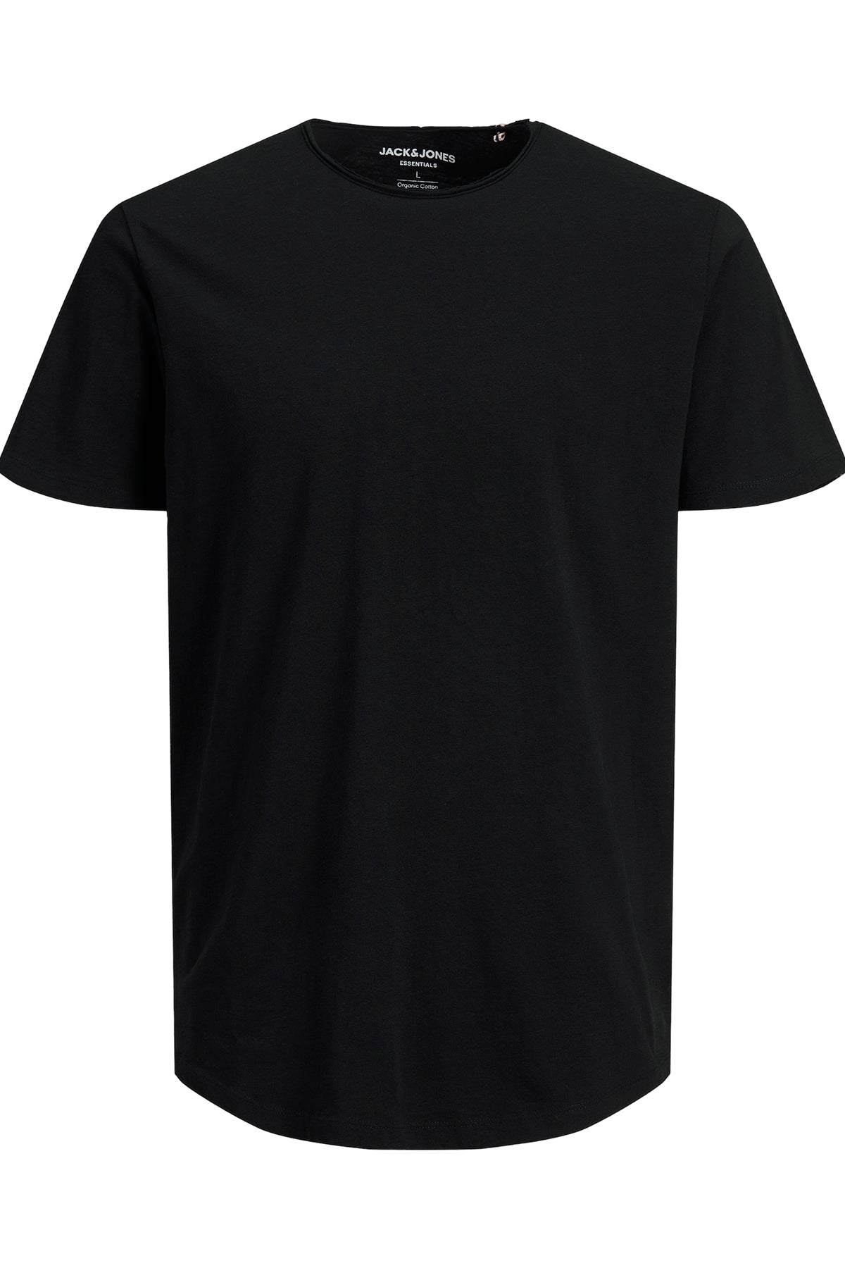 Jack & Jones Essentials Jjebasher Pamuklu Bisiklet Yaka Erkek T Shirt 12182498 SİYAH