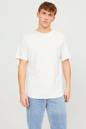 Jack & Jones Essentials Jjebasher Pamuklu Bisiklet Yaka Erkek T Shirt 12182498 EKRU