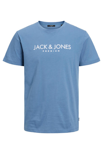 Jack & Jones Premium Pamuklu Regular Fit Bisiklet Yaka Erkek T Shirt 12227649 İNDİGO