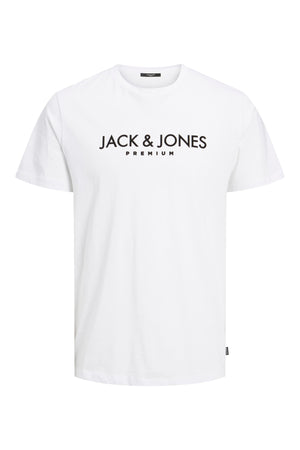 Jack & Jones Premium Pamuklu Regular Fit Bisiklet Yaka Erkek T Shirt 12227649 BEYAZ