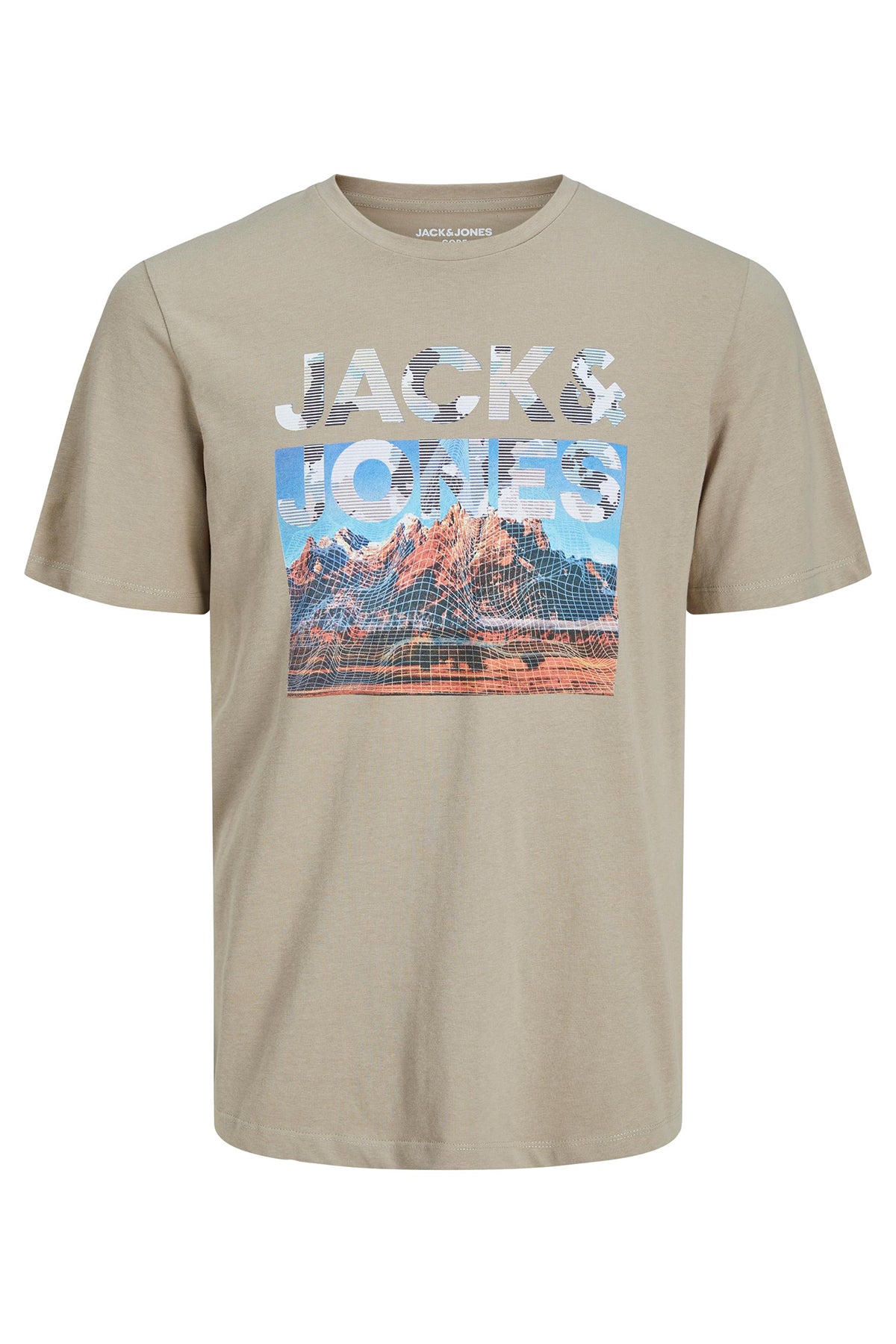 Jack & Jones Core Pamuklu Regular Fit Bisiklet Yaka Erkek T Shirt 12232385 VİZON