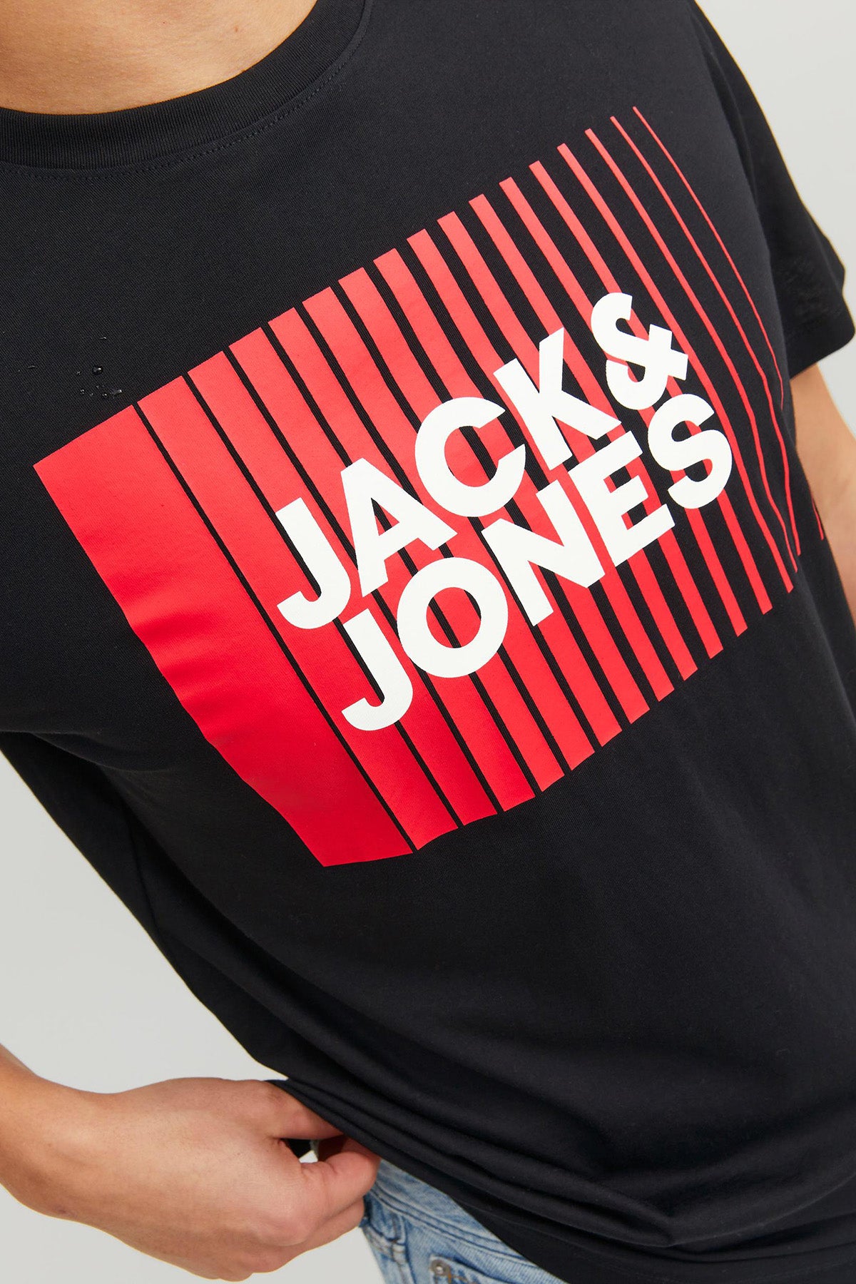Jack & Jones Essentials Pamuklu Slim Fit Bisiklet Yaka Erkek T Shirt 12233999 SİYAH