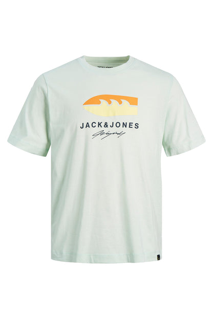 Jack & Jones Originals Pamuklu Regular Fit Bisiklet Yaka Erkek T Shirt 12234214 MİNT