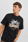 Jack & Jones Originals Pamuklu Relaxed Fit Sıfır Yaka Erkek T Shirt 12235151 SİYAH