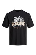 Jack & Jones Originals Pamuklu Relaxed Fit Sıfır Yaka Erkek T Shirt 12235151 SİYAH