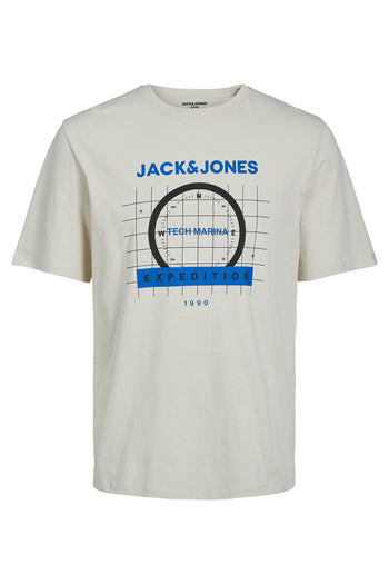 Jack & Jones Core Pamuklu Regular Fit Bisiklet Yaka Erkek T Shirt 12238838 BEJ