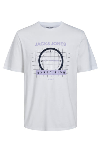 Jack & Jones Core Pamuklu Regular Fit Bisiklet Yaka Erkek T Shirt 12238838 BEYAZ
