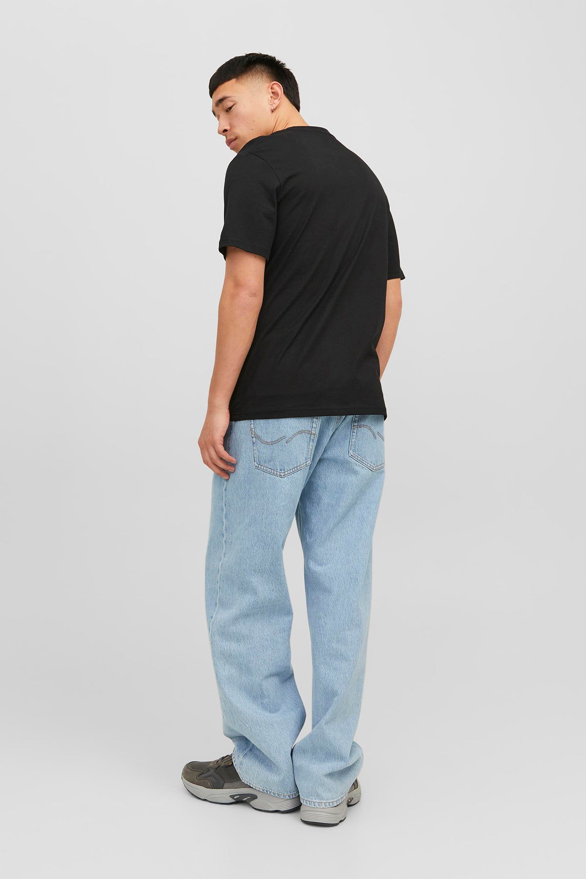 Jack & Jones Originals Jorvesterbro Pamuklu Bisiklet Yaka Relaxed Fit Erkek T Shirt 12240121 SİYAH