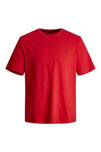 Jack & Jones Essentials Jjepaulos Pamuklu Bisiklet Yaka Erkek T Shirt 12245087 KIRMIZI