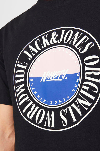 Jack  &Jones Originals Jorcobin Pamuklu Bisiklet Yaka Erkek T Shirt 12250411 SİYAH