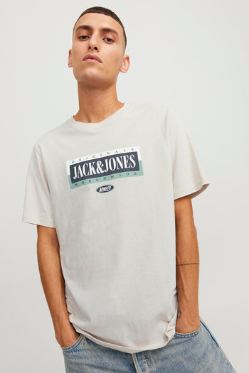 Jack  &Jones Originals Jorcobin Pamuklu Bisiklet Yaka Erkek T Shirt 12250411 TAŞ