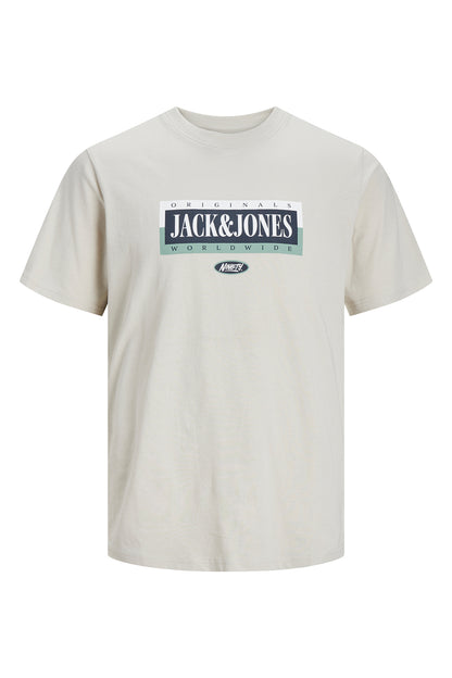 Jack  &Jones Originals Jorcobin Pamuklu Bisiklet Yaka Erkek T Shirt 12250411 TAŞ