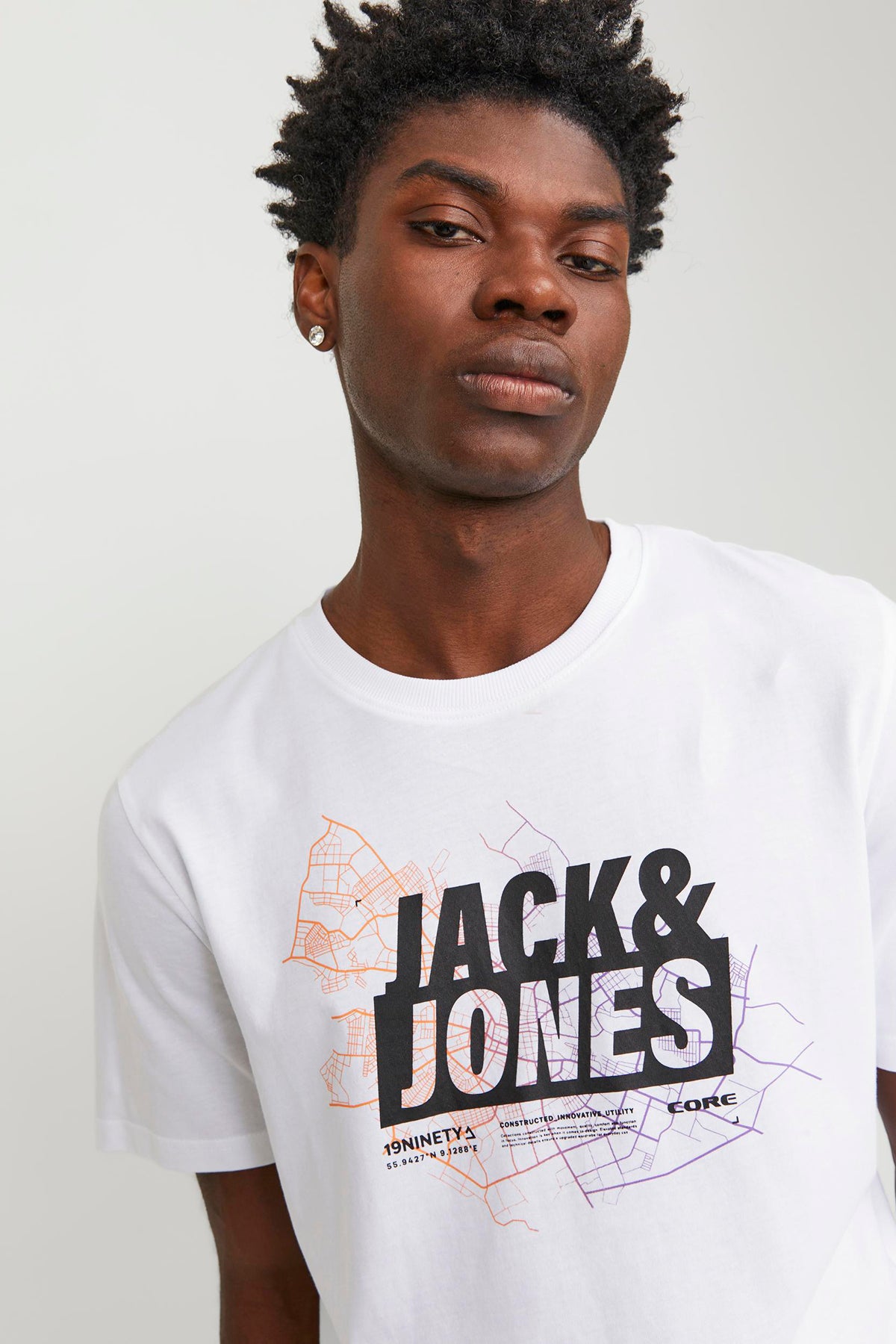 Jack & Jones Core Jcomap Pamuklu Bisiklet Yaka Erkek T Shirt 12252376 BEYAZ