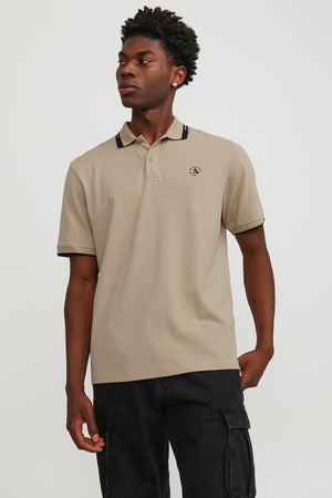 Jack & Jones Core Jcohass Regular Fit Erkek Polo Yaka T Shirt 12252395 BEJ