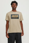 Jack & Jones Core Jcologan Pamuklu Bisiklet Yaka Erkek T Shirt 12253442 BEJ