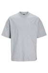 Jack & Jones Core Jcoclean Pamuklu Bisiklet Yaka Oversize Erkek T Shirt 12253478 AÇIK GRİ