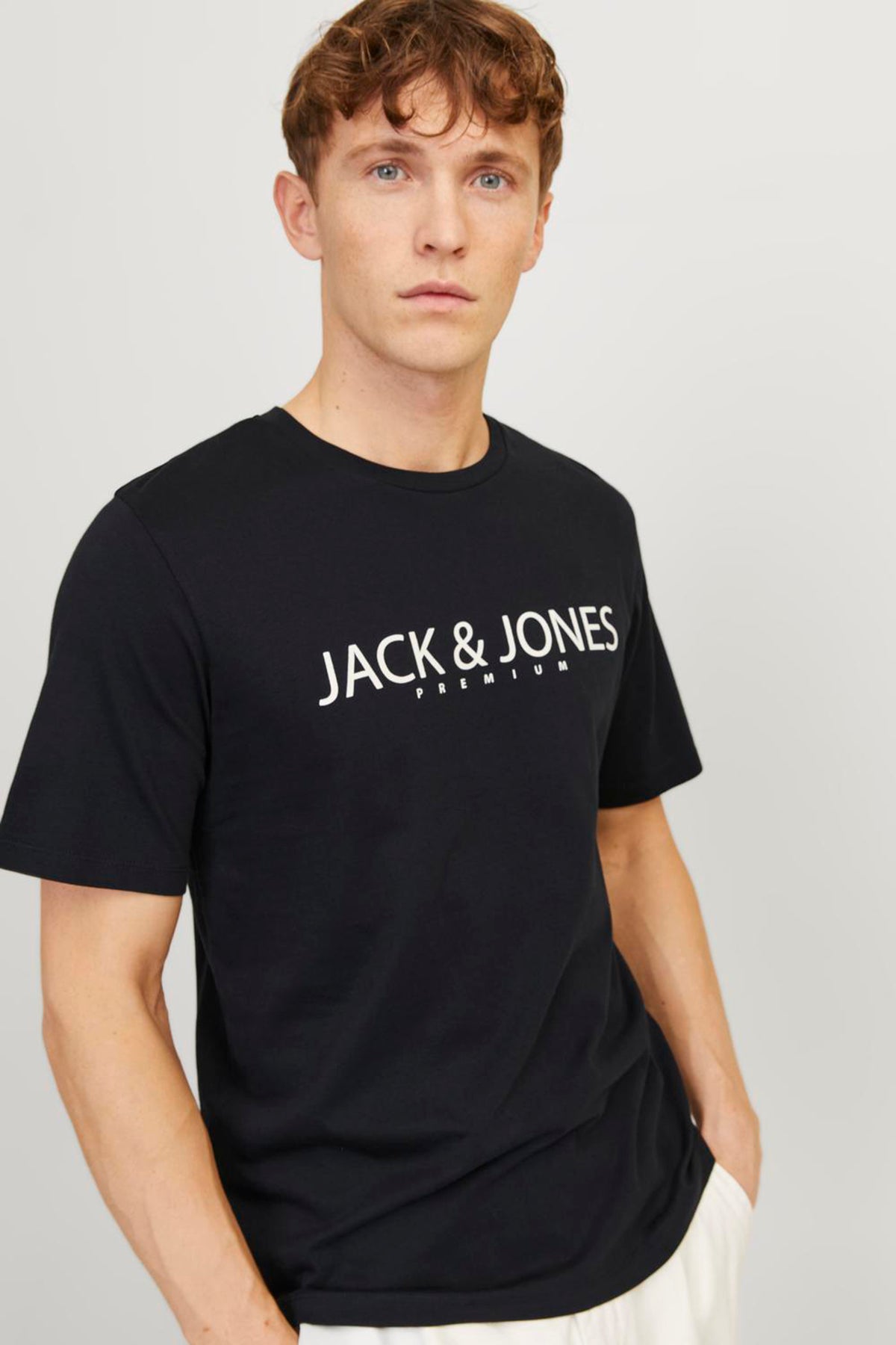 Jack & Jones Premium Jprblajack Pamuklu Bisiklet Yaka Erkek T Shirt 12256971 SİYAH