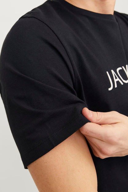 Jack & Jones Premium Jprblajack Pamuklu Bisiklet Yaka Erkek T Shirt 12256971 SİYAH