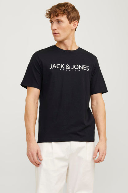 Jack & Jones Premium Jprblajack Pamuklu Bisiklet Yaka Erkek T Shirt 12256971 SİYAH