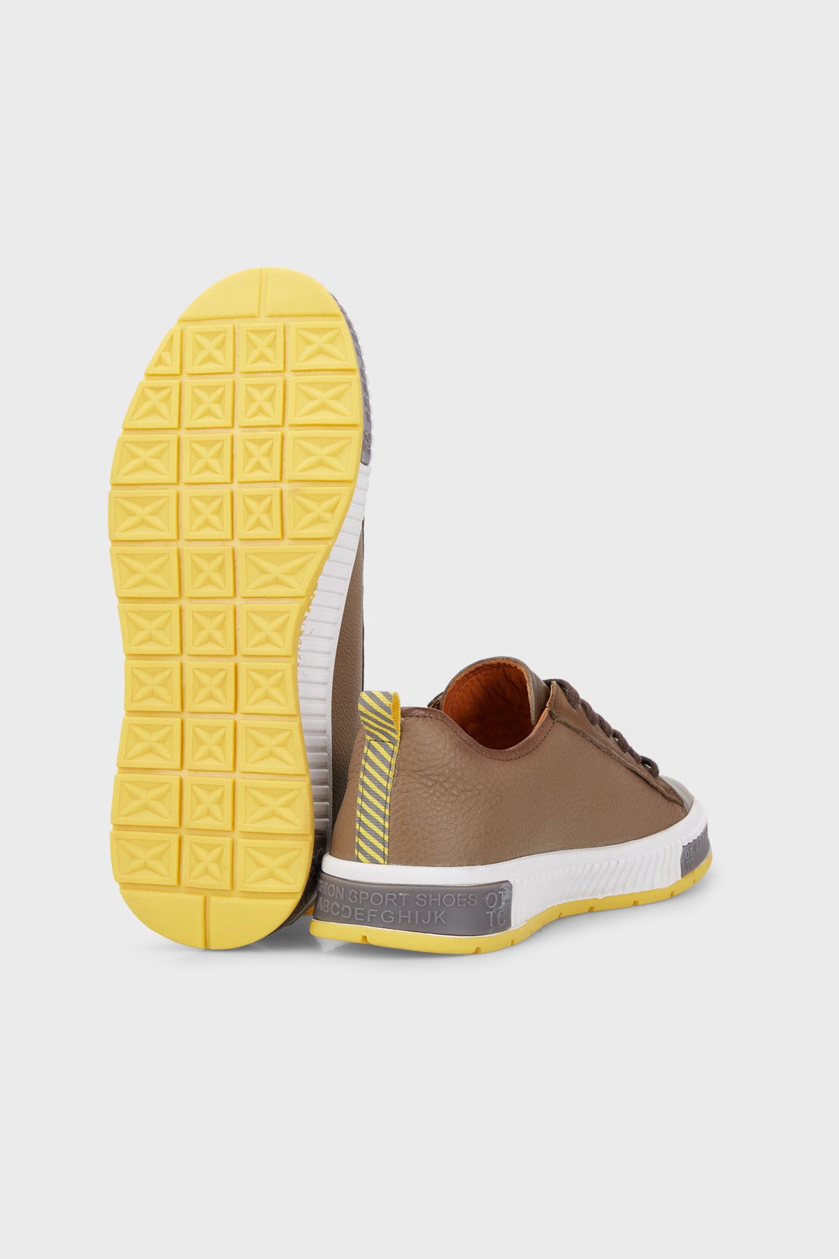 Marcomen Hakiki Deri Sneaker Erkek Ayakkabı 15215076 HAKİ-SARI