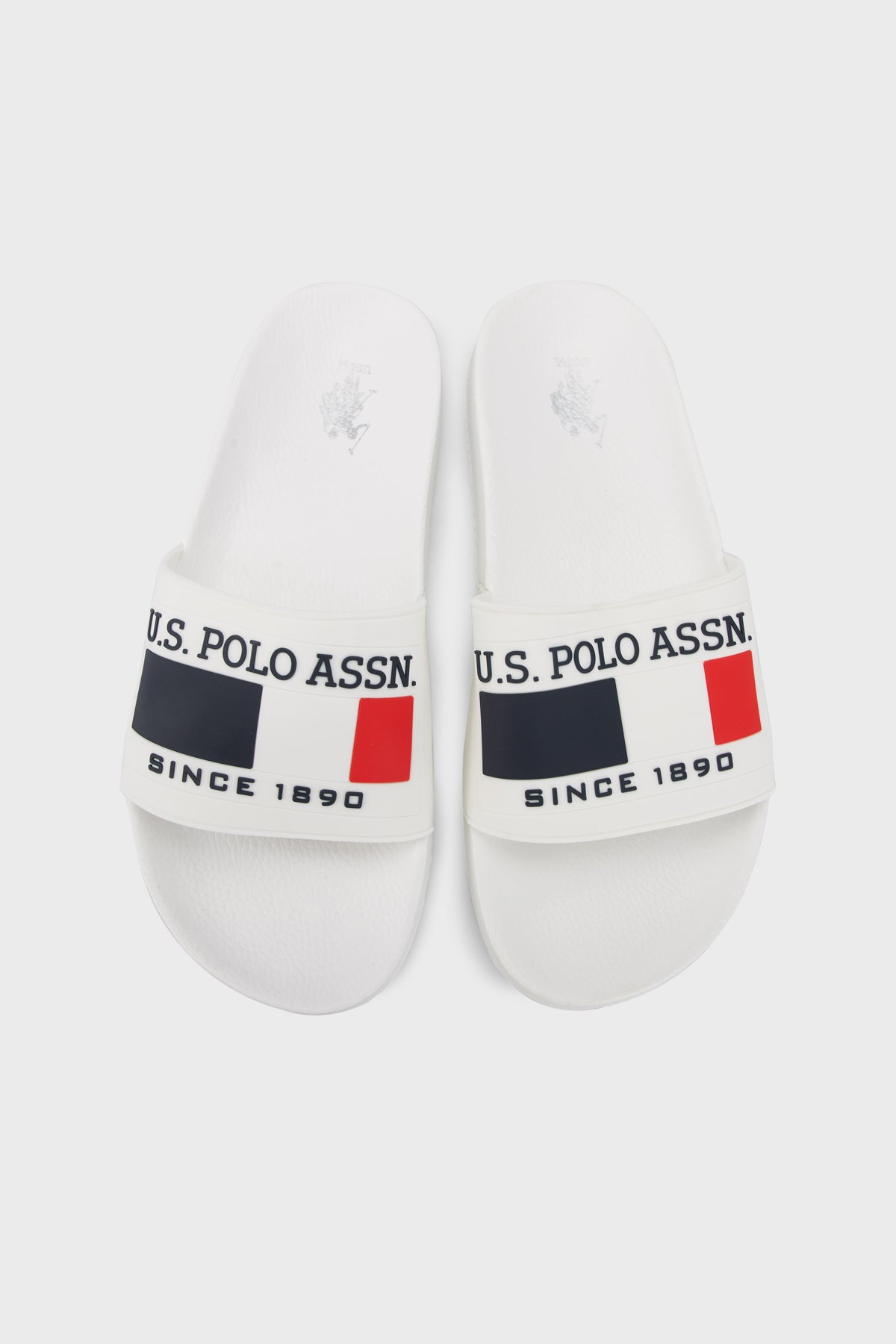 U.S. Polo Assn Logolu Düz Erkek Terlik NICO 3FX BEYAZ