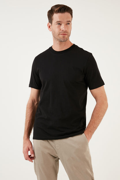 Buratti Pamuklu Regular Fit Bisiklet Yaka Basic Erkek T Shirt 59020201 SİYAH