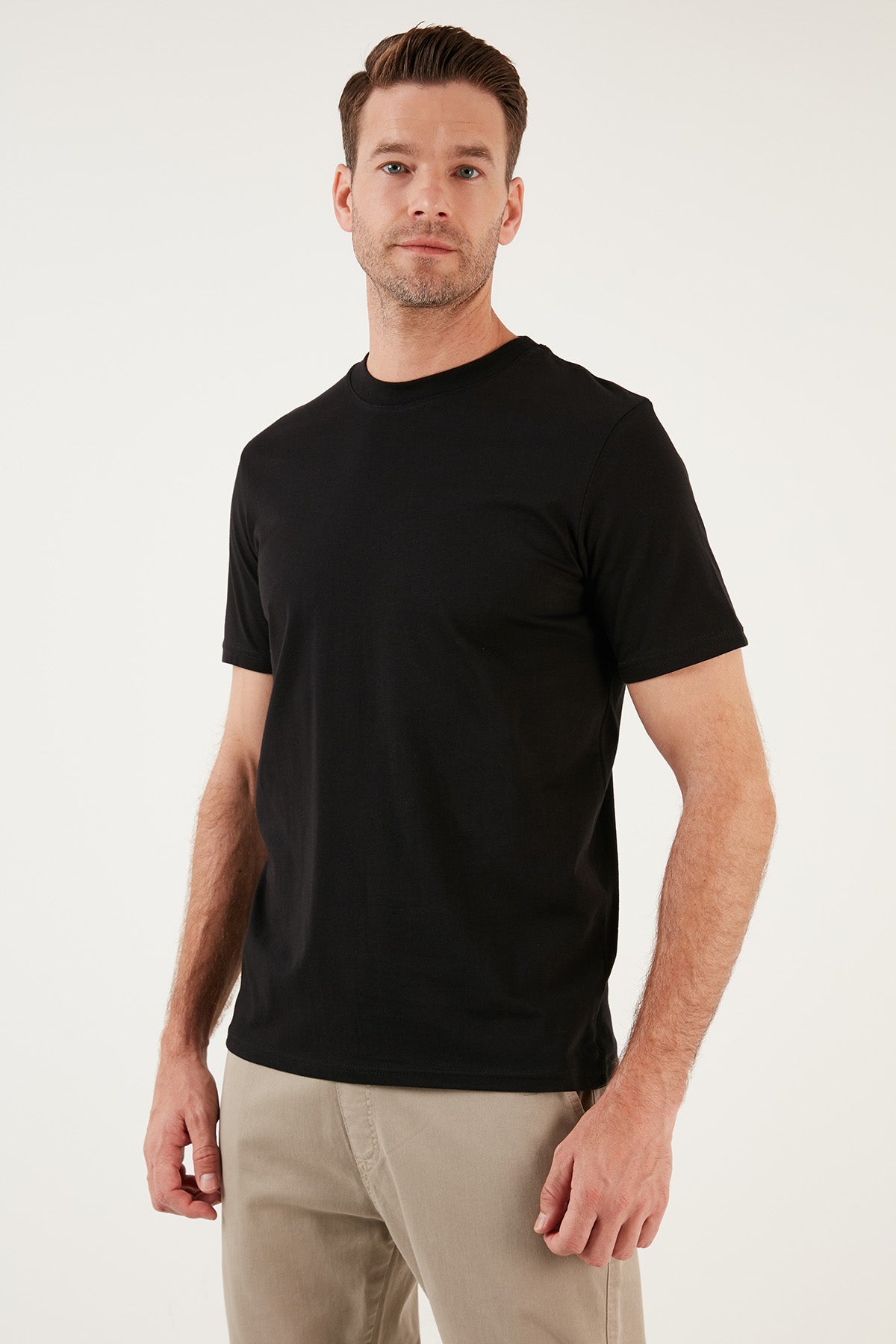 Buratti Pamuklu Regular Fit Bisiklet Yaka Basic Erkek T Shirt 59020201 SİYAH