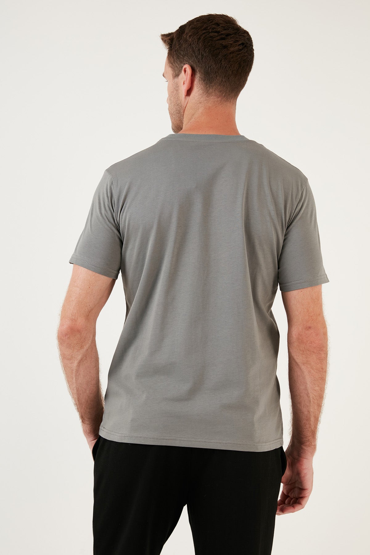 Buratti Pamuklu Regular Fit Bisiklet Yaka Basic Erkek T Shirt 59020201 AÇIK HAKİ