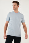 Buratti Pamuklu Regular Fit Bisiklet Yaka Basic Erkek T Shirt 59020201 ORTA MAVİ