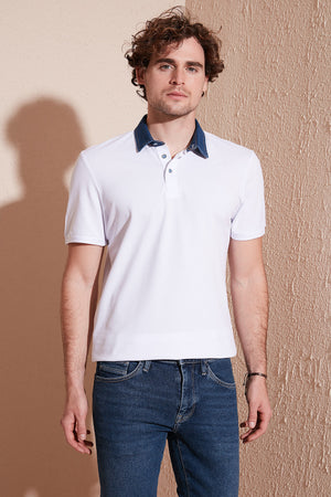 Buratti % 100 Pamuk Düğmeli Regular Fit Erkek Polo T Shirt 5902134 BEYAZ