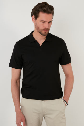 Buratti Slim Fit Pamuklu Erkek Polo T Shirt 5902141 SİYAH