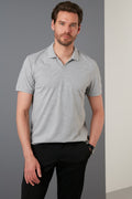 Buratti Slim Fit Pamuklu Erkek Polo T Shirt 5902141 GRİ MELANJ