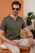Buratti Slim Fit Pamuklu Erkek Polo T Shirt 5902141 HAKİ