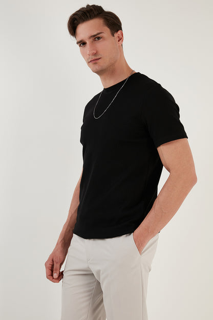 Buratti % 100 Pamuk Regular Fit Bisiklet Yaka Erkek T Shirt 5902407 SİYAH