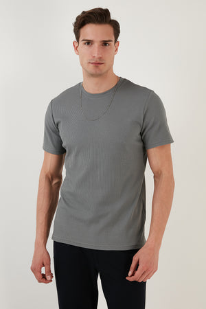 Buratti % 100 Pamuk Regular Fit Bisiklet Yaka Erkek T Shirt 5902407 AÇIK HAKİ