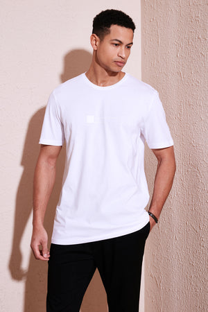 Buratti % 100 Pamuk Regular Fit Bisiklet Yaka Erkek T Shirt 5902622 BEYAZ