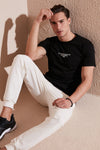 Buratti % 100 Pamuk Regular Fit Bisiklet Yaka Erkek T Shirt 5902624 SİYAH