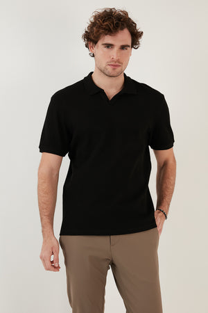 Buratti Pamuklu Regular Fit Erkek Polo T Shirt 5902645 SİYAH