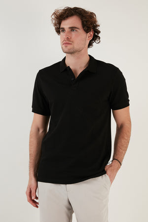 Buratti Pamuklu Regular Fit Düğmeli Erkek Polo T Shirt 5902654 SİYAH