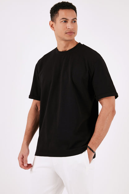 Buratti Pamuklu Bisiklet Yaka Regular Fit Basic Erkek T Shirt 5902731 SİYAH