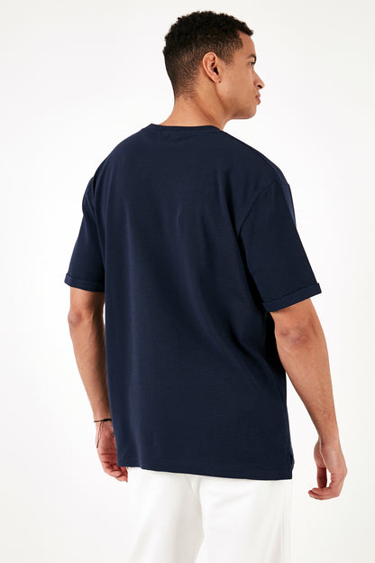 Buratti Pamuklu Bisiklet Yaka Regular Fit Basic Erkek T Shirt 5902731 İNDİGO