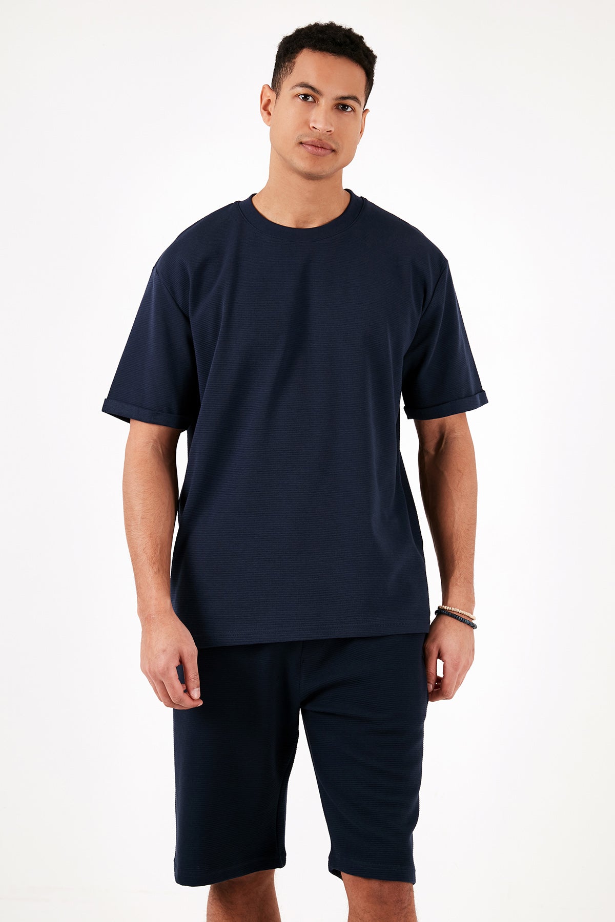 Buratti Pamuklu Bisiklet Yaka Regular Fit Basic Erkek T Shirt 5902731 İNDİGO