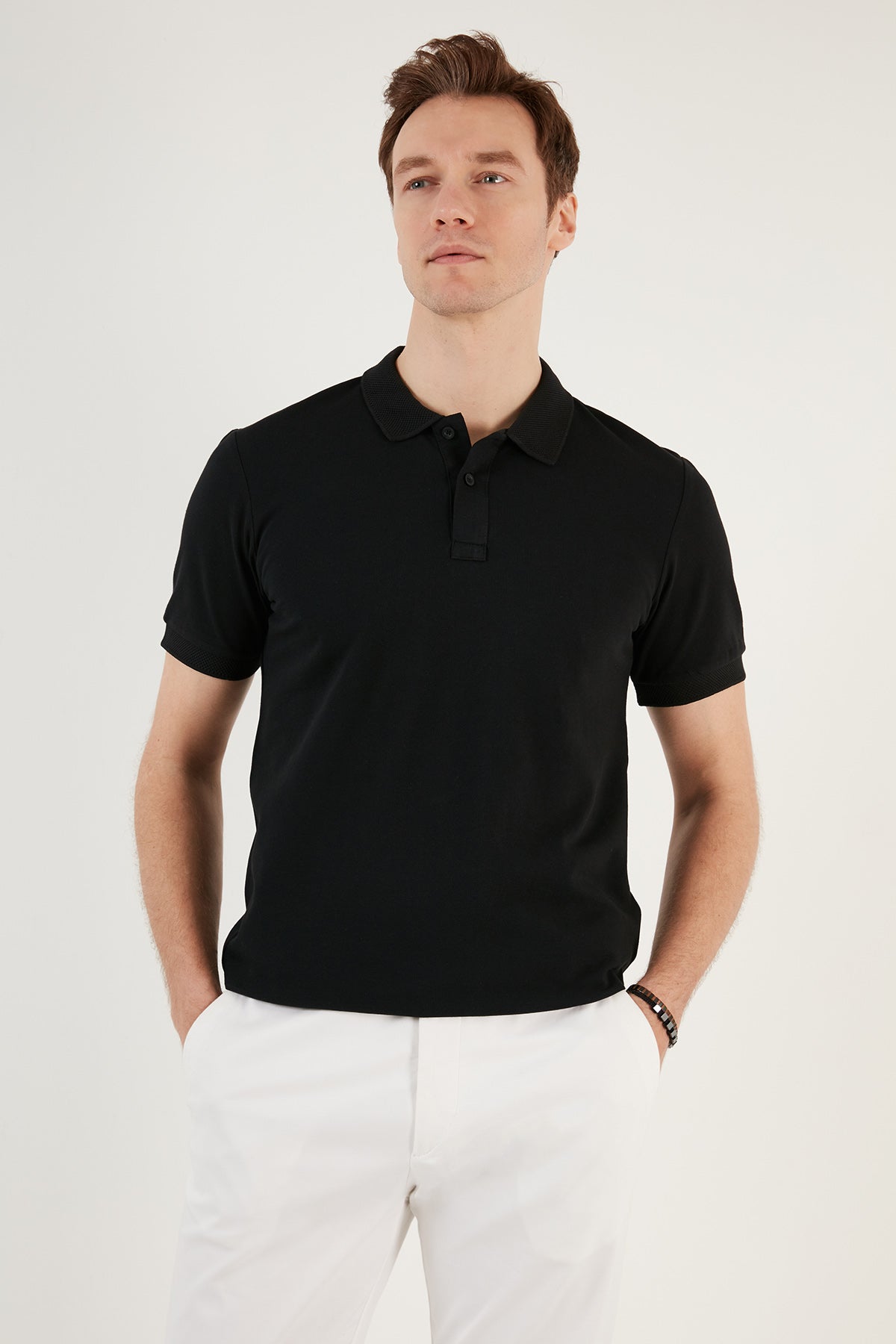 Buratti Pamuklu Regular Fit Düğmeli Erkek Polo Yaka T Shirt 5902739 SİYAH